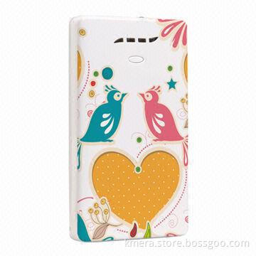 High Capacity Mini Power Bank with 5V/2A USB Output, Fits for iPhone, iPad and iPod